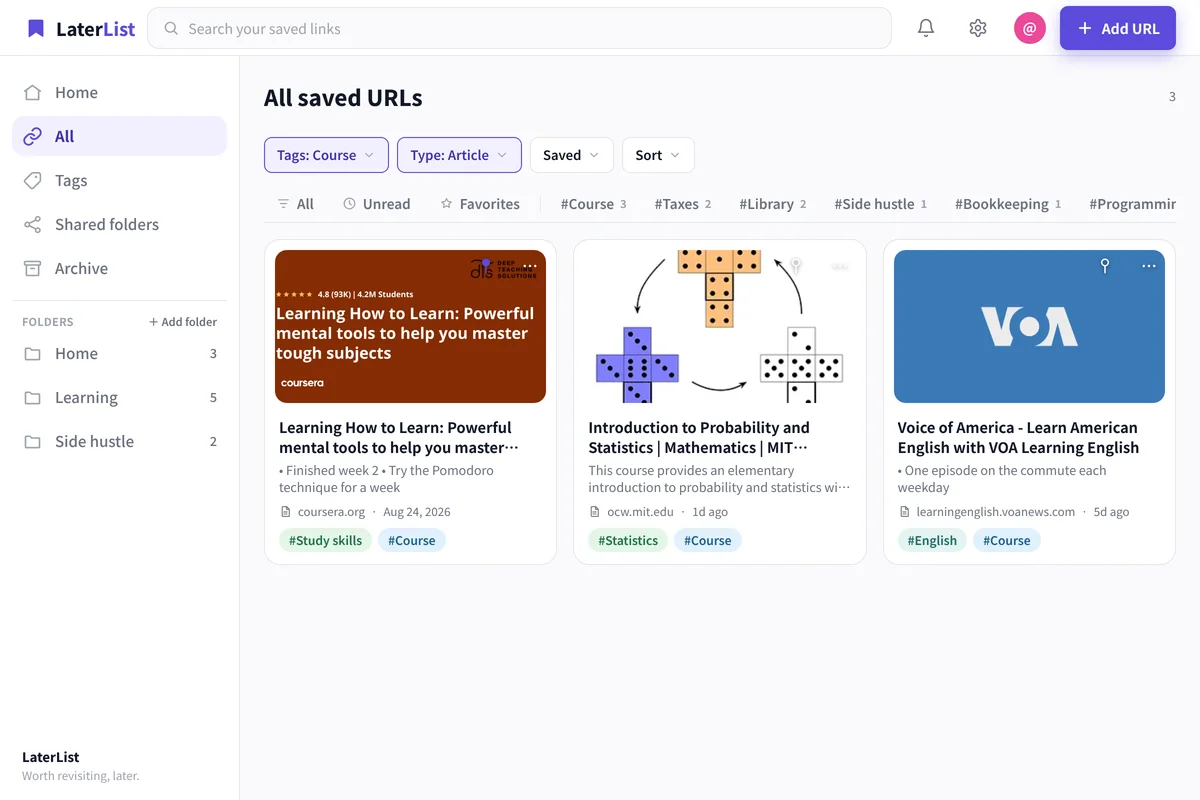 Search titles, tags and notes at once